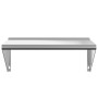 Estante de pared de acero inoxidable plateado 75x45x31 cm by , Shelves and shelves - Ref: Foro24-30274, Price: 64,17 €, Disco...