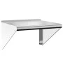 Estante de pared acero inoxidable plateado 50x45x31 cm de , Estantes y estanterías - Ref: Foro24-30276, Precio: 59,86 €, Desc...