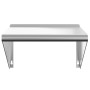 Estante de pared acero inoxidable plateado 50x45x31 cm de , Estantes y estanterías - Ref: Foro24-30276, Precio: 63,08 €, Desc...