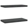Estantes de pared 2 uds acero inoxidable negro 50x23,5x3 cm by , Shelves and shelves - Ref: Foro24-30295, Price: 34,36 €, Dis...
