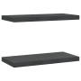 Wandregale 2 Stück Edelstahl schwarz 50x23,5x3 cm von , Regale und Regale - Ref: Foro24-30295, Preis: 34,96 €, Rabatt: %