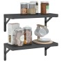 Wandregale 2 Stück Edelstahl schwarz 50x23,5x3 cm von , Regale und Regale - Ref: Foro24-30295, Preis: 34,96 €, Rabatt: %
