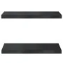 Estantes de pared 2 uds acero inoxidable negro 50x23,5x3 cm by , Shelves and shelves - Ref: Foro24-30295, Price: 34,36 €, Dis...