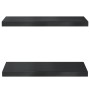 Wandregale 2 Stück Edelstahl schwarz 50x23,5x3 cm von , Regale und Regale - Ref: Foro24-30295, Preis: 34,96 €, Rabatt: %