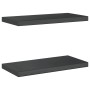 Wandregale 2 Stück Edelstahl schwarz 50x23,5x3 cm von , Regale und Regale - Ref: Foro24-30295, Preis: 34,96 €, Rabatt: %