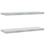 Estantes de pared 2 uds acero inoxidable plateado 75x23,5x3 cm de , Estantes y estanterías - Ref: Foro24-30283, Precio: 61,14...