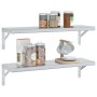 Wandregale 2 Stück Edelstahl silber 75x23,5x3 cm von , Regale und Regale - Ref: Foro24-30283, Preis: 60,77 €, Rabatt: %