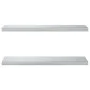 Estantes de pared 2 uds acero inoxidable plateado 75x23,5x3 cm de , Estantes y estanterías - Ref: Foro24-30283, Precio: 61,14...