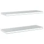 Estantes de pared 2 uds acero inoxidable plateado 75x23,5x3 cm de , Estantes y estanterías - Ref: Foro24-30283, Precio: 61,14...