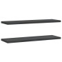 Wandregale 2 Stück Edelstahl schwarz 100x30x3 cm von , Regale und Regale - Ref: Foro24-30288, Preis: 62,67 €, Rabatt: %