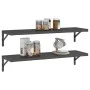 Wandregale 2 Stück Edelstahl schwarz 100x30x3 cm von , Regale und Regale - Ref: Foro24-30288, Preis: 58,27 €, Rabatt: %