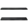 Wandregale 2 Stück Edelstahl schwarz 100x30x3 cm von , Regale und Regale - Ref: Foro24-30288, Preis: 62,67 €, Rabatt: %