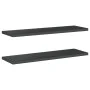 Wandregale 2 Stück Edelstahl schwarz 100x30x3 cm von , Regale und Regale - Ref: Foro24-30288, Preis: 58,27 €, Rabatt: %