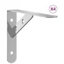 Soportes de estante 4 uds acero inoxidable plata 20x2,5x14 cm de , Estantes y estanterías - Ref: Foro24-30297, Precio: 18,83 ...