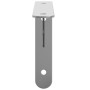 Soportes de estante 4 uds acero inoxidable plata 20x2,5x14 cm
