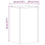 Pflanzenständer 2 Stück Eichenholz in gealterter Optik 30x30x50 cm von , Topfständer - Ref: Foro24-852922, Preis: 50,58 €, Ra...