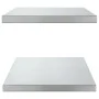 Estantes de pared 2 uds acero inoxidable plateado 75x40x3 cm by , Shelves and shelves - Ref: Foro24-30281, Price: 47,50 €, Di...
