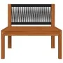 Central garden sofa with solid acacia wood and cushions by vidaXL, Modular outdoor sofas - Ref: Foro24-312429, Price: 107,25 ...