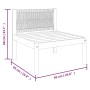 Zentrales Gartensofa mit Kissen aus massivem Akazienholz von vidaXL, Modulare Sofas für den Außenbereich - Ref: Foro24-312429...