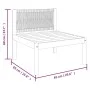 Zentrales Gartensofa mit Kissen aus massivem Akazienholz von vidaXL, Modulare Sofas für den Außenbereich - Ref: Foro24-312429...