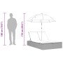 Tumbona doble con cojines y sombrilla ratán sintético gris by , Loungers - Ref: Foro24-368083, Price: 264,80 €, Discount: %