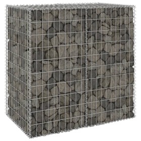 Gabionenwand mit Abdeckungen aus verzinktem Stahl 100x60x100 cm von vidaXL, Zaunpaneele - Ref: Foro24-147813, Preis: 68,44 €,...