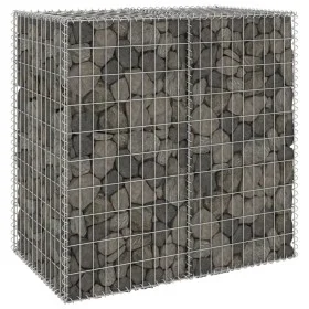 Gabionenwand mit Abdeckungen aus verzinktem Stahl 100x60x100 cm von vidaXL, Zaunpaneele - Ref: Foro24-147813, Preis: 67,09 €,...