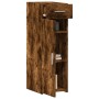 Aparador de madera de ingeniería roble ahumado 30x42,5x93 cm by , Sideboards - Ref: Foro24-846275, Price: 59,67 €, Discount: %