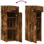 Aparador de madera de ingeniería roble ahumado 30x42,5x93 cm by , Sideboards - Ref: Foro24-846275, Price: 59,67 €, Discount: %
