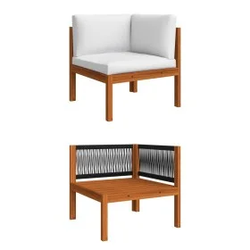 Garden corner sofa with solid acacia wood cushions by vidaXL, Modular outdoor sofas - Ref: Foro24-312428, Price: 122,75 €, Di...