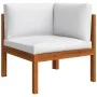 Garten-Ecksofa mit Kissen aus massivem Akazienholz von vidaXL, Modulare Sofas für den Außenbereich - Ref: Foro24-312428, Prei...