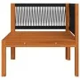 Garten-Ecksofa mit Kissen aus massivem Akazienholz von vidaXL, Modulare Sofas für den Außenbereich - Ref: Foro24-312428, Prei...