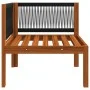 Garten-Ecksofa mit Kissen aus massivem Akazienholz von vidaXL, Modulare Sofas für den Außenbereich - Ref: Foro24-312428, Prei...