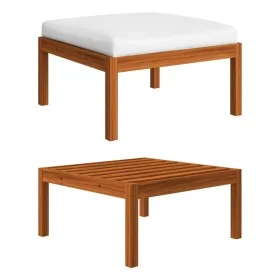 Garden footstool with solid acacia wood cushion by vidaXL, Modular outdoor sofas - Ref: Foro24-312430, Price: 74,04 €, Discou...