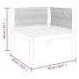 Garden corner sofa with solid acacia wood cushions by vidaXL, Modular outdoor sofas - Ref: Foro24-312428, Price: 122,75 €, Di...