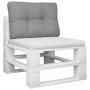 Cojín para sofá de palets tela gris 50x40x12 cm de , Cojines para sillas y sofás - Ref: Foro24-360536, Precio: 22,43 €, Descu...