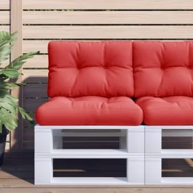 Cojín para sofá de palets de tela rojo 50x40x12 cm by , Cushions for chairs and sofas - Ref: Foro24-360541, Price: 18,23 €, D...
