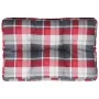 Cojín para sofá de palets tela a cuadros rojo 50x40x12 cm by , Cushions for chairs and sofas - Ref: Foro24-360548, Price: 18,...