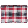 Cojín para sofá de palets tela a cuadros rojo 50x40x12 cm de , Cojines para sillas y sofás - Ref: Foro24-360548, Precio: 19,2...