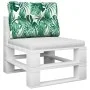 Cojín para palés tela estampado de hojas 60x40x12 cm de , Cojines para sillas y sofás - Ref: Foro24-360569, Precio: 17,67 €, ...