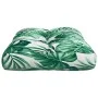 Cojín para palés tela estampado de hojas 60x40x12 cm de , Cojines para sillas y sofás - Ref: Foro24-360569, Precio: 17,67 €, ...