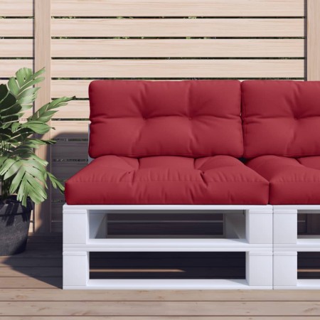 Cojín para sofá de palets de tela rojo tinto 70x40x12 cm by , Cushions for chairs and sofas - Ref: Foro24-360588, Price: 28,3...