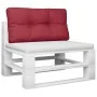 Cojín para sofá de palets de tela rojo tinto 70x40x12 cm by , Cushions for chairs and sofas - Ref: Foro24-360588, Price: 27,7...