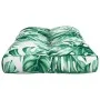 Cojín para palés tela estampado de hojas 80x40x12 cm de , Cojines para sillas y sofás - Ref: Foro24-360613, Precio: 25,01 €, ...