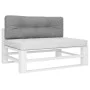 Cojín para sofá de palets tela gris 120x40x12 cm by , Cushions for chairs and sofas - Ref: Foro24-360624, Price: 32,32 €, Dis...