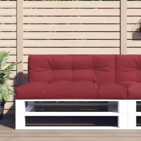 Cojín para sofá de palets de tela rojo tinto 120x40x12 cm by , Cushions for chairs and sofas - Ref: Foro24-360632, Price: 32,...