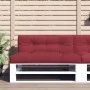 Cojín para sofá de palets de tela rojo tinto 120x40x12 cm by , Cushions for chairs and sofas - Ref: Foro24-360632, Price: 32,...