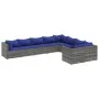 Set de sofás de jardín con cojines 9 pzas ratán sintético gris by , Garden sets - Ref: Foro24-3308319, Price: 605,50 €, Disco...