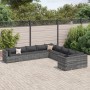 Gartensofa-Set und Kissen, 10-teilig, aus grauem Kunststoff-Rattan. von , Gartensets - Ref: Foro24-3308346, Preis: 687,63 €, ...
