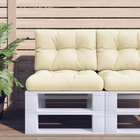 Cojines para sofá de palets 2 unidades tela crema by , Cushions for chairs and sofas - Ref: Foro24-360647, Price: 41,12 €, Di...